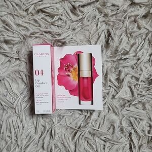 Clarins Lip Comfort Oil Sweetbriar Rose 04 Pitaya 1.4 mL Travel Size New NIB